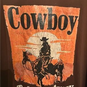 Brown Cowboy Graphic T-Shirt